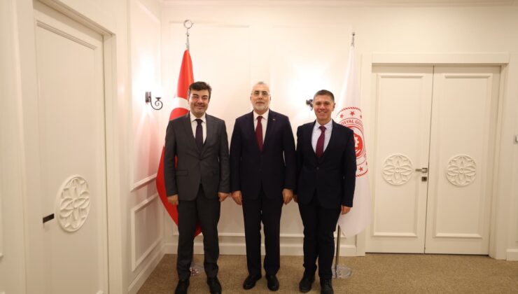 Çalışma ve Sosyal Güvenlik Bakanı Prof. Dr. Vedat Işıkhan, Rektör Prof. Dr. Mustafa Balcı’yı Kabul Etti